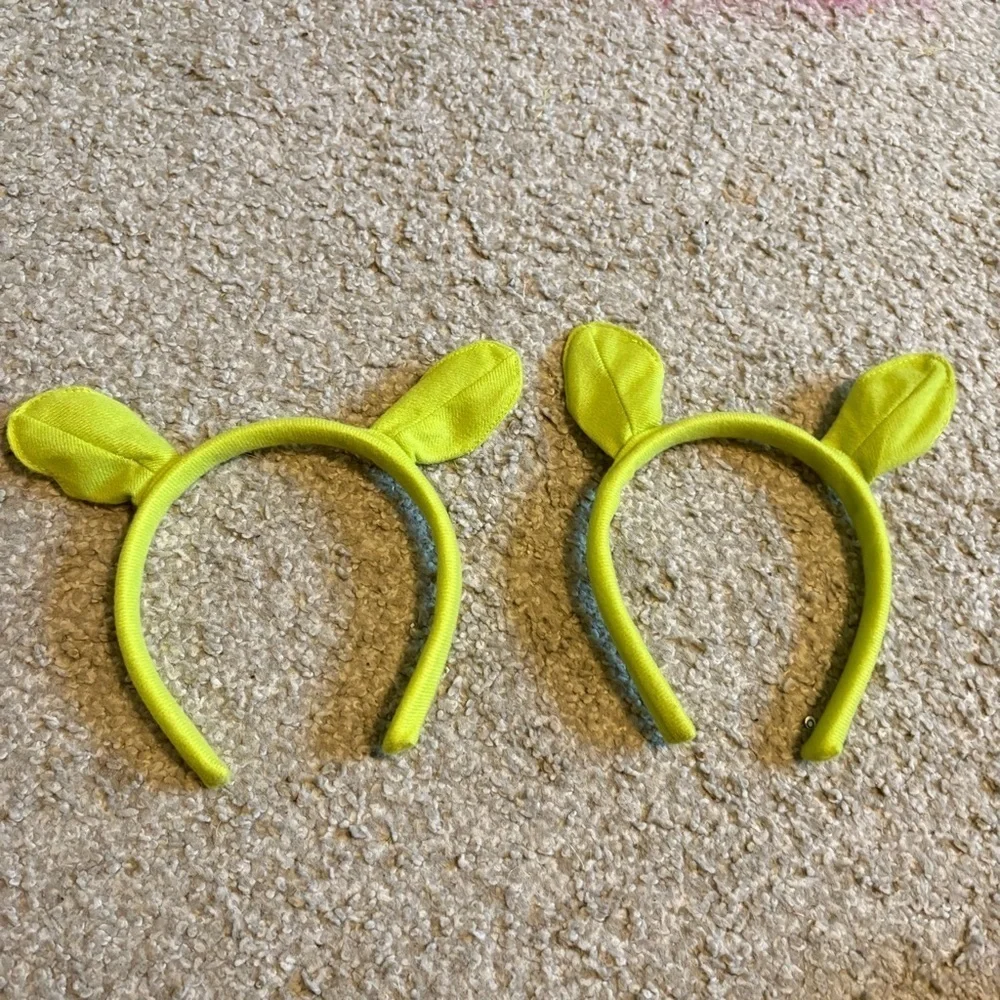 Shrek Ogre Ears Headband Kids Lime Green Headband with Ears Bundle